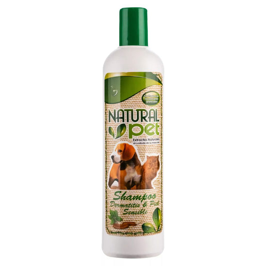 SHAMPOO PERROS Y GATOS NATURAL PET DERMATITIS Y PIEL SENSIBLE 500 ML