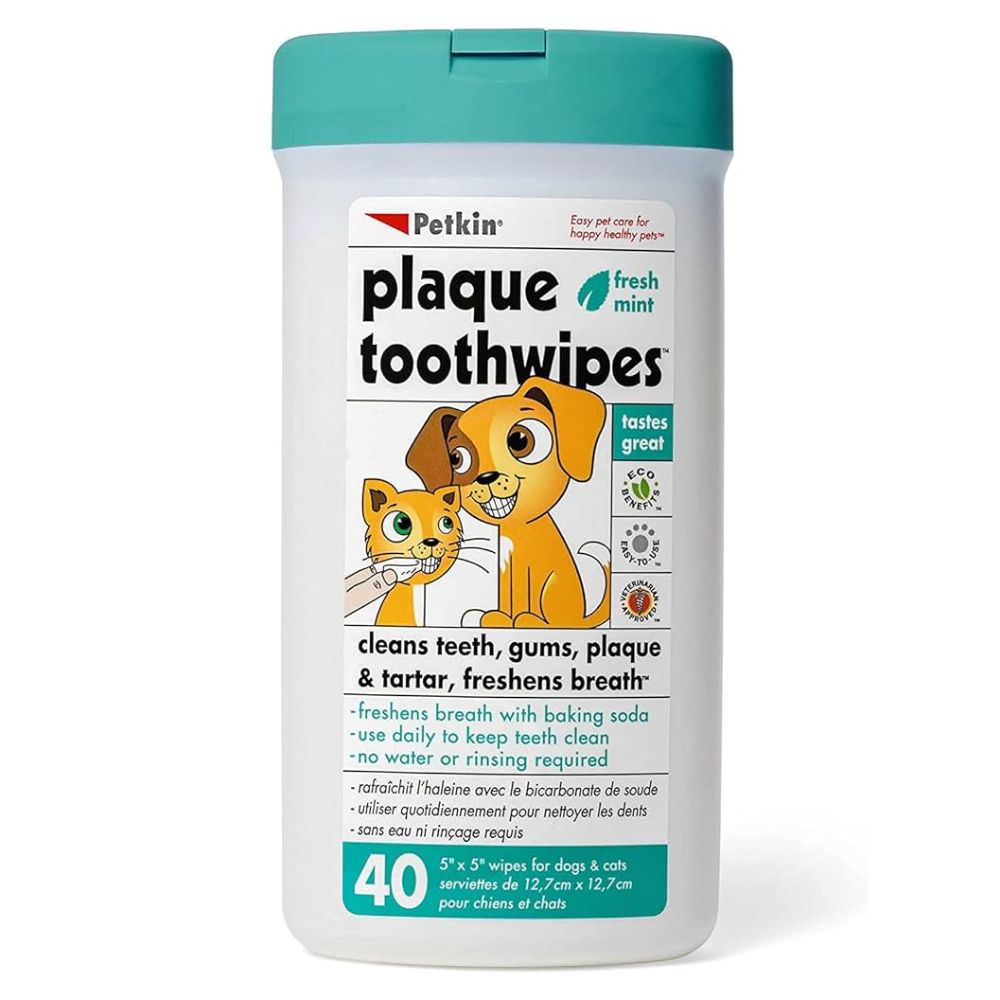 TOALLITAS DE DIENTES PARA MASCOTAS PETKIN 40 UND
