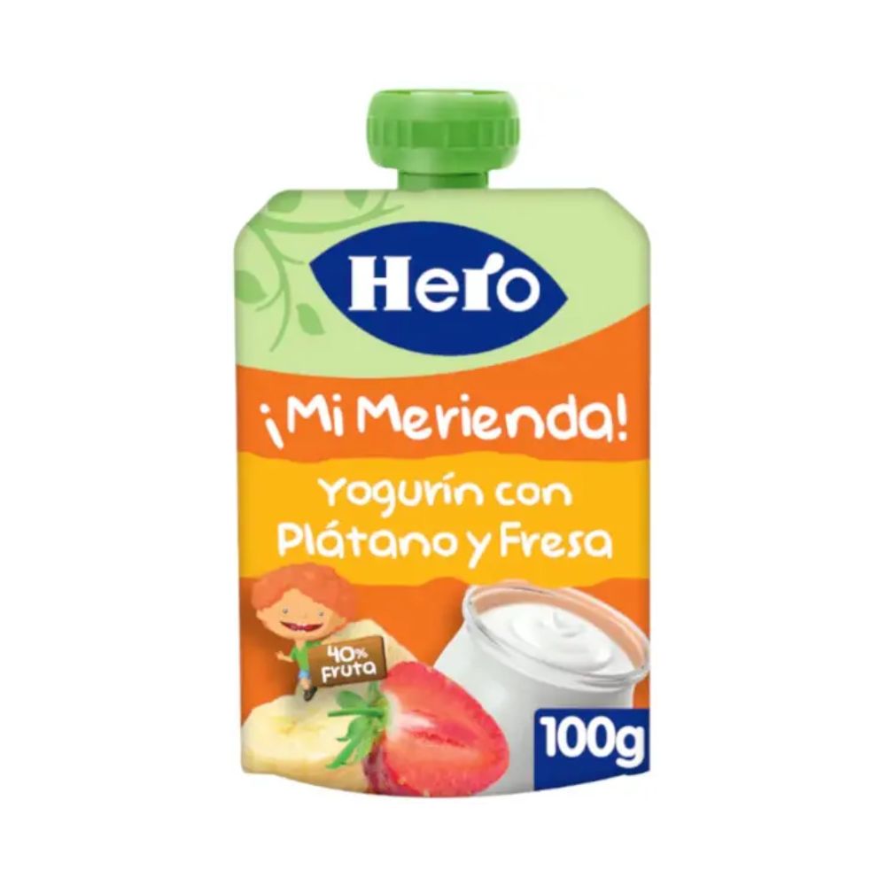 MINI MERIENDA YOGURT PLATANO Y FRESA 100 GRS