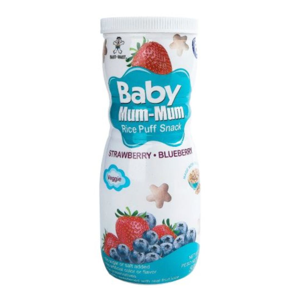 PUFF RICE SNACK BABY MUM-MUM STRAWBERRY & BLUEBERRY