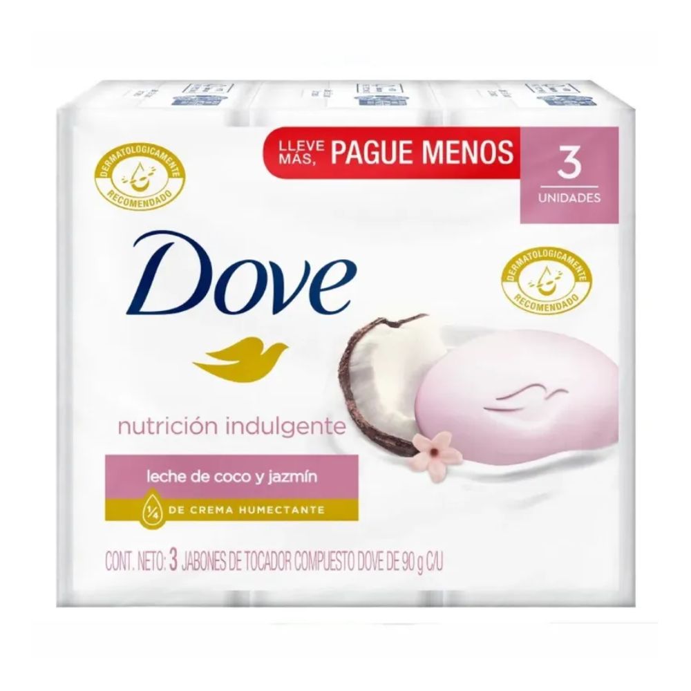 DOVE JAB LECHE DE COCO 16X3X90G
