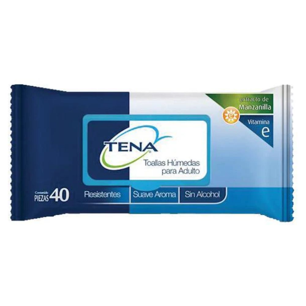 TOALLITAS HUMEDAS PARA ADULTO TENA 40 UND