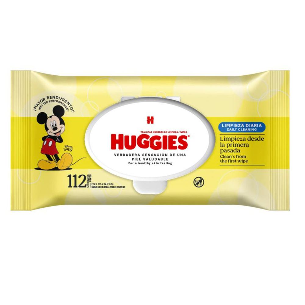 TOALLITAS HUMEDAS HUGGIES LIMPIEZA DIA SOFTP 112 UND
