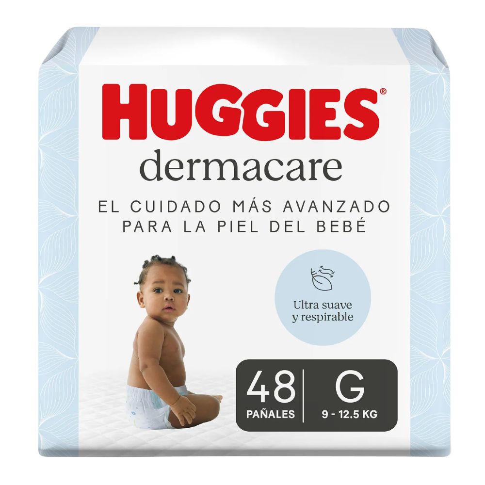 PAÑALES HUGGIES DERMACARE TALLA L 48UND