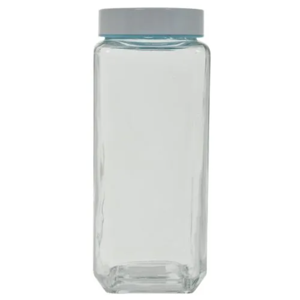 FRASCO DE VIDRIO 1300ML CON TAPA AZUL