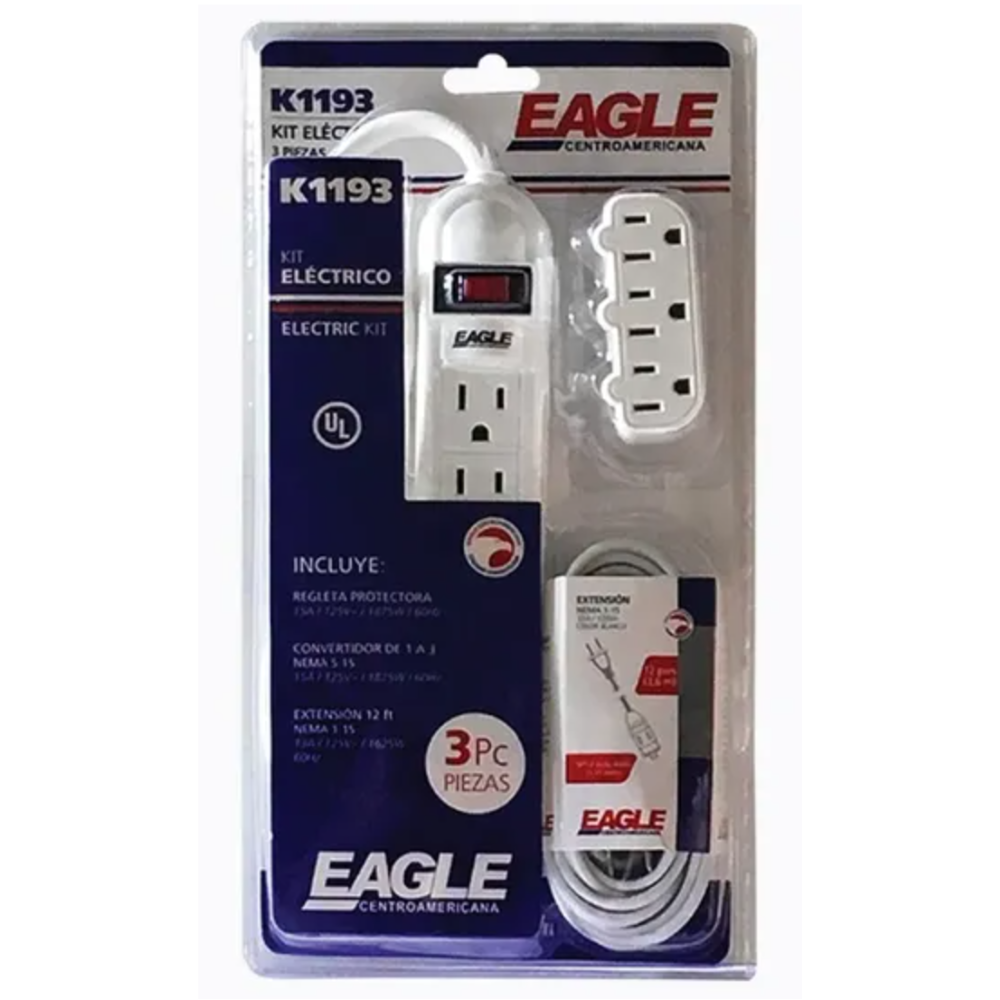 JUEGO ELÉCTRONICO DE COLOR BLANCO DE 3 UNIDADES EAGLE