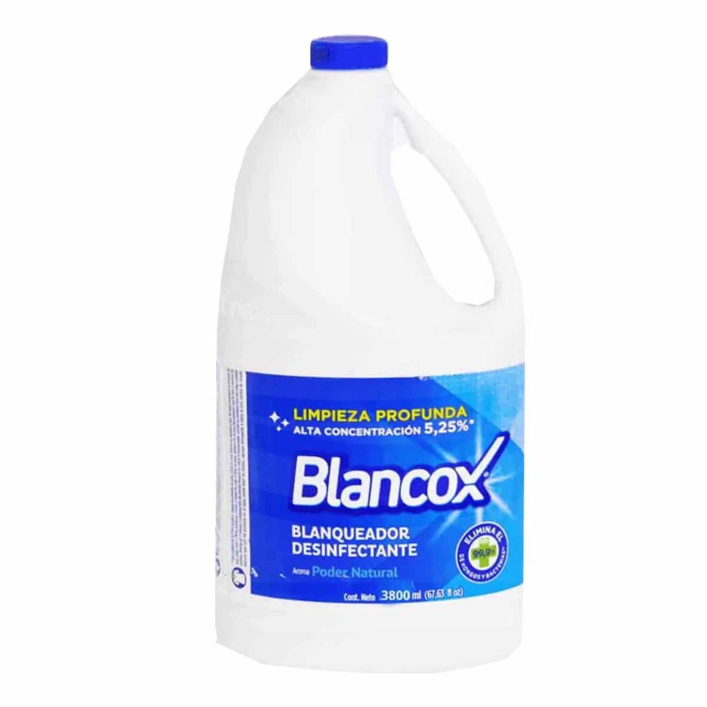 BLANQUEADOR DESINFECTANTE CON PODER NATURAL BLANCOX 3800 ML