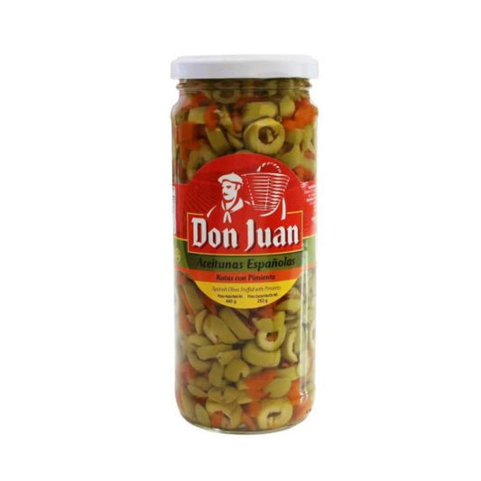 ACEITUNA MANZANILLA REBANADA CON PASTA DE PIMIENTO DON JUAN  283 GR