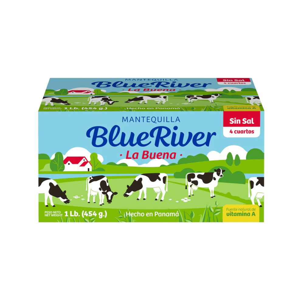 MANTEQUILLA SIN SAL BLUE RIVER 1 LB