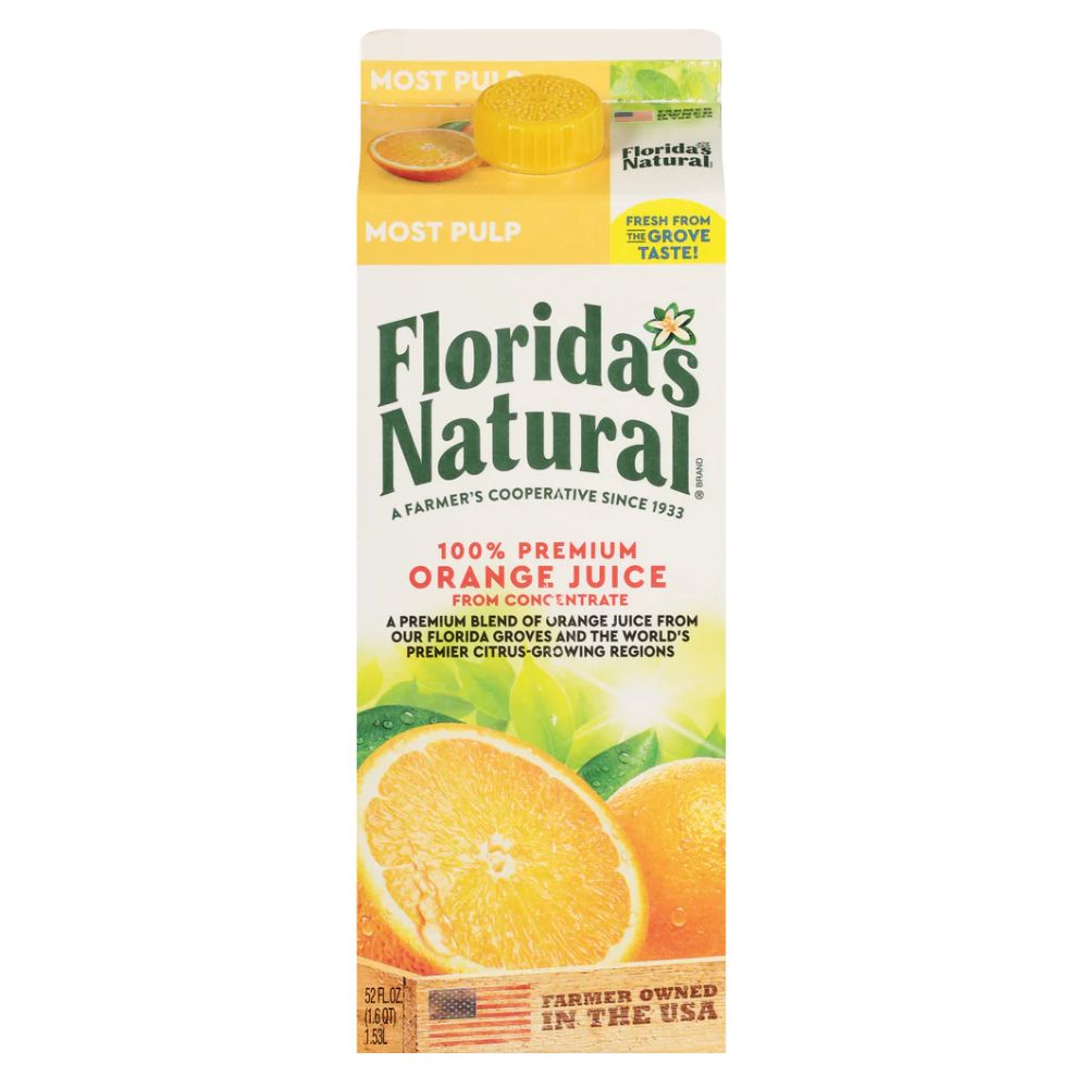 FLORIDA NATURAL ORANGE MOST PULP 52OZ