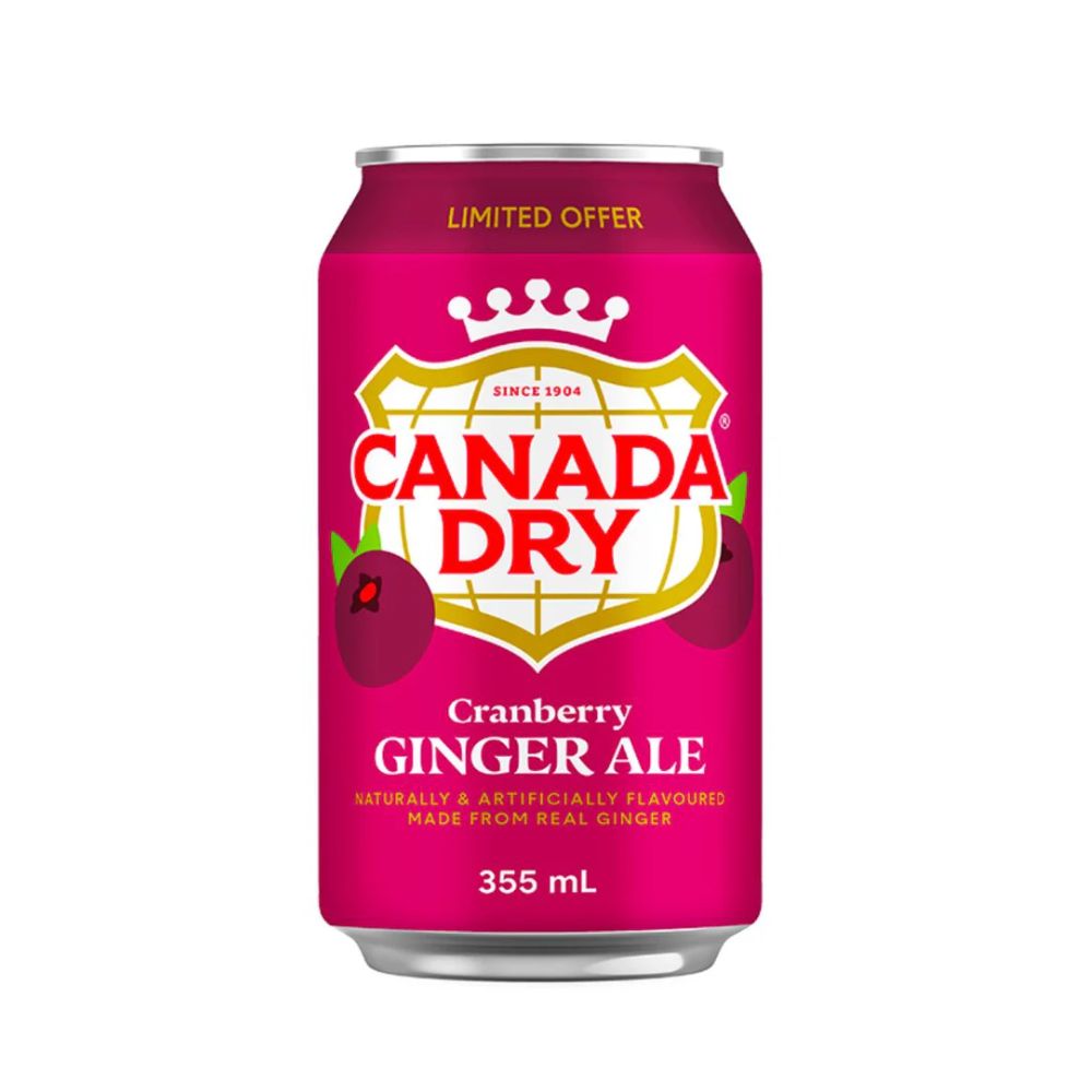 GINGER ALE CANADA DRY CRANBERRY LATA 355ML