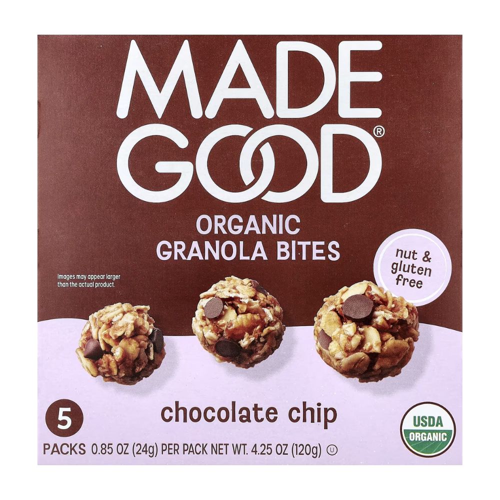 BOCADITOS DE GRANOLA CON CHISPAS 24 G MADEGOOD