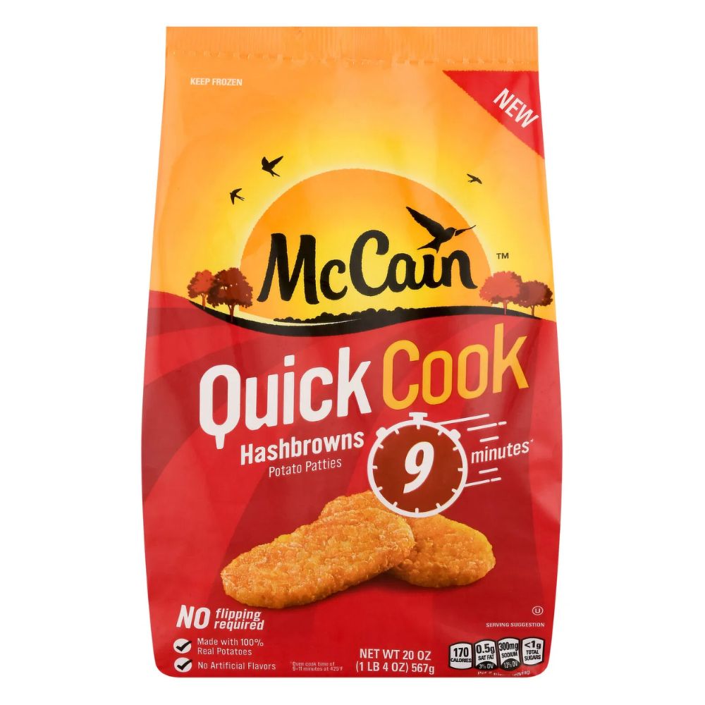 QUICK COOK HASHBROWNS POTATO PATTIES MCCAIN