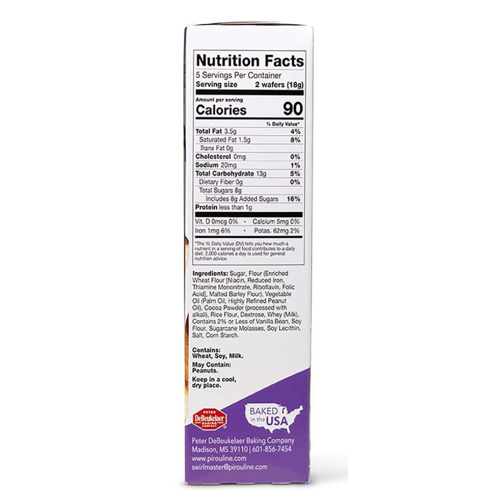 PIROULINE BARQUILLOS RELLENOS DE CREMA DE CHOCOLATE NEGRO 92 GRS