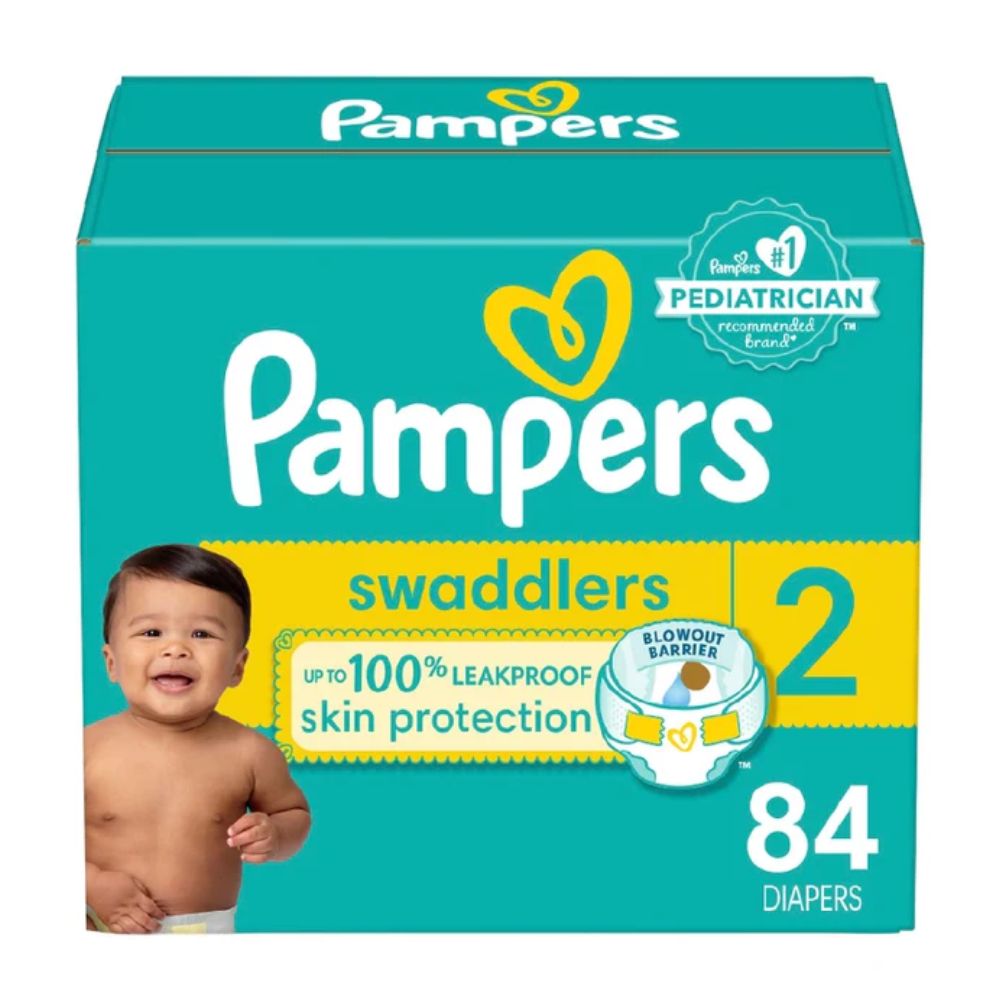 PAMPERS SWADDLERS TALLA 2 84 UNIDADES