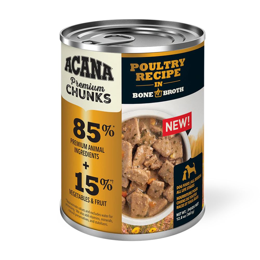 COMIDA DE PERRO ACANA POULTRY RECIPE IN BONE BROTH 12.8OZ