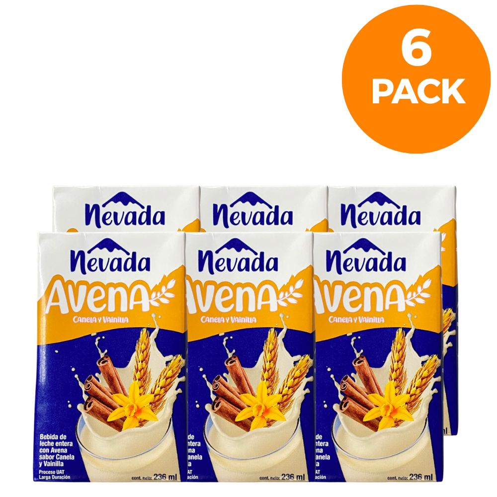 LECHE DE AVENA CON CANELA Y VAINILLA NEVADA 236 ML 6 PACK