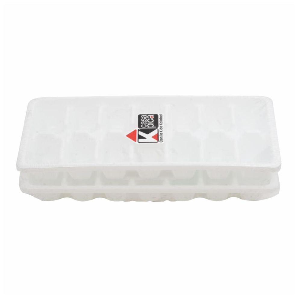 CUBETA PARA HIELO DOBLE ARTIKO DE COLOR BLANCO