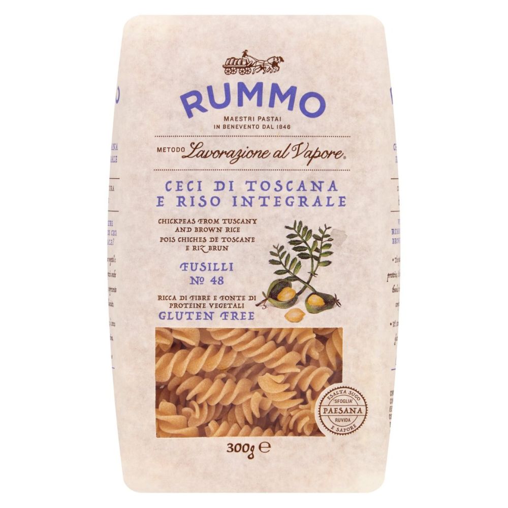 PASTA FUSILLI CECI GLUTEN FREE N48 RUMMO 300 GR