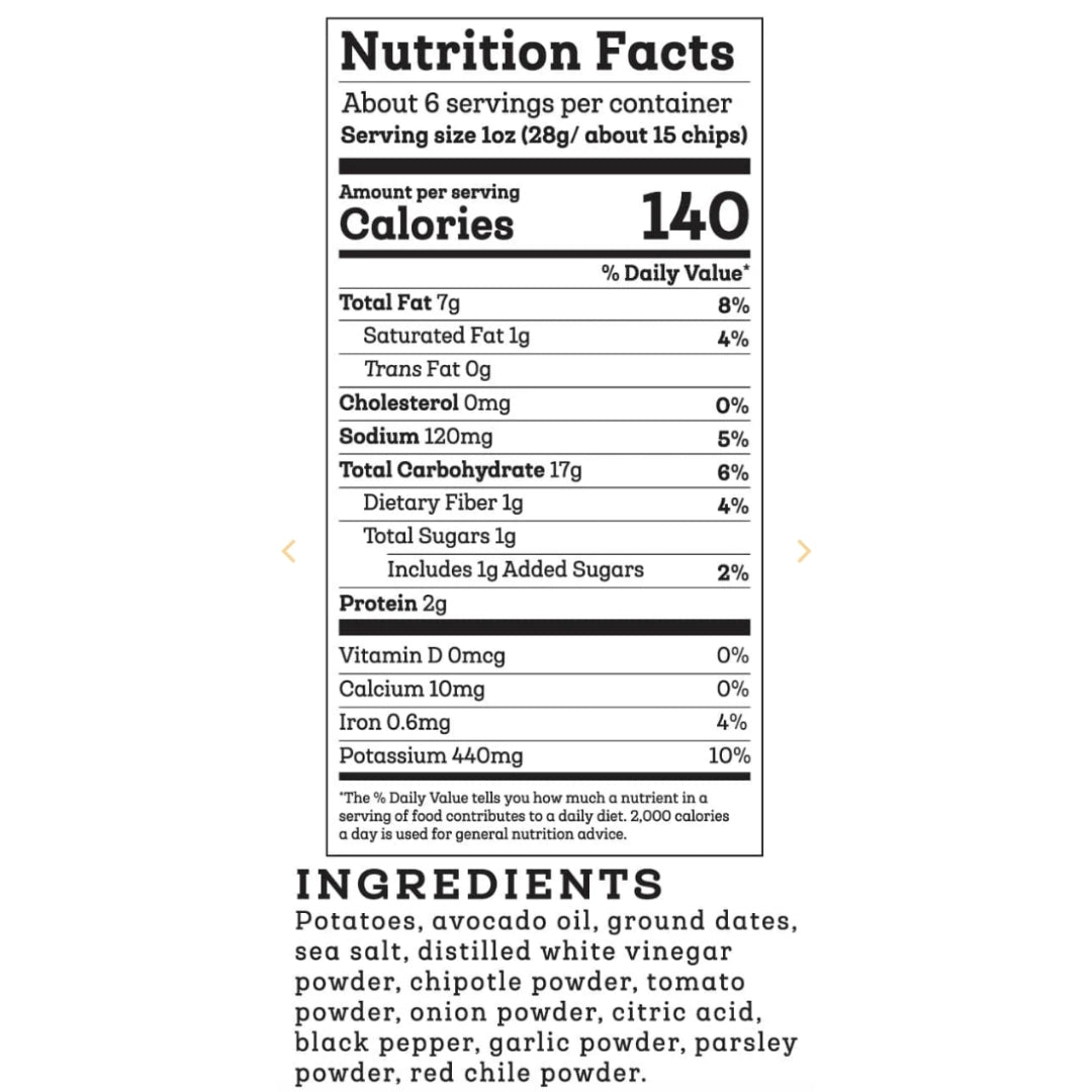 PAPAS CHIPOTLE BBQ SIETE 156 GR