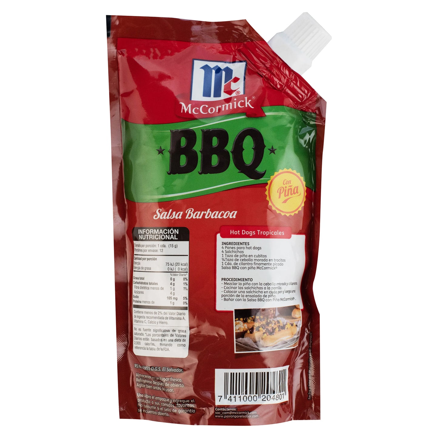 SALSA BBQ CON PIÑA MCCORMICK 180 ML