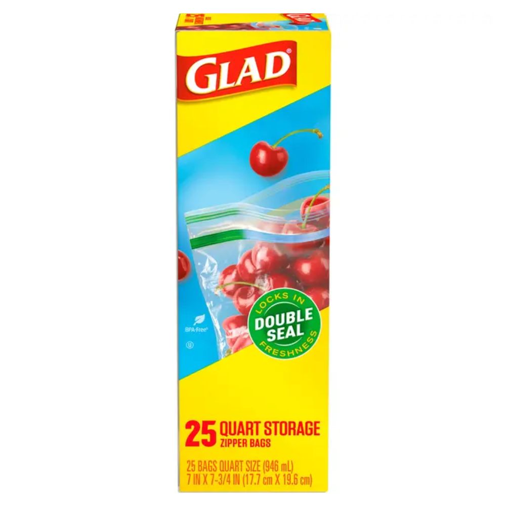 BOLSAS PARA ALIMENTOS CHICAS GLAD 25 UND