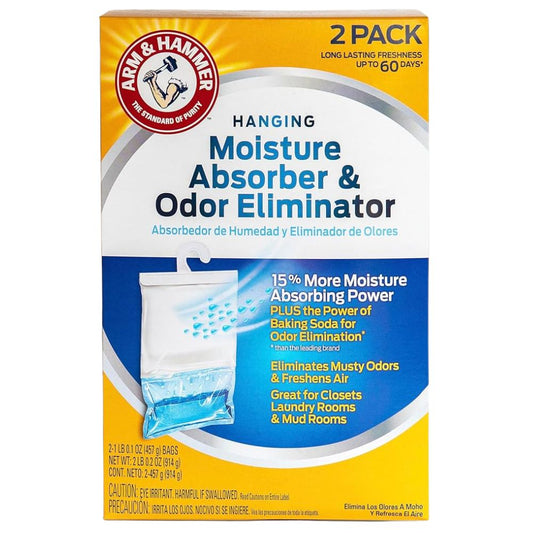 ABSORBENTE DE HUMEDAD Y OLOR EN BOLSA ARM & HAMMER 2 UND