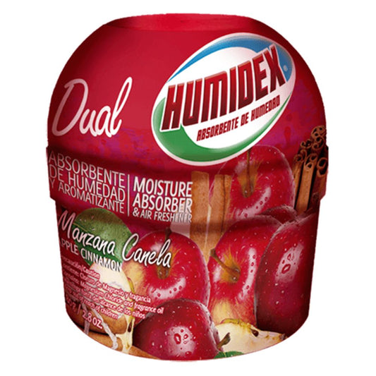 ABSORBENTE DE HUMEDAD DUAL AROMA MANZANA CANELA HUMIDEX 80 GR
