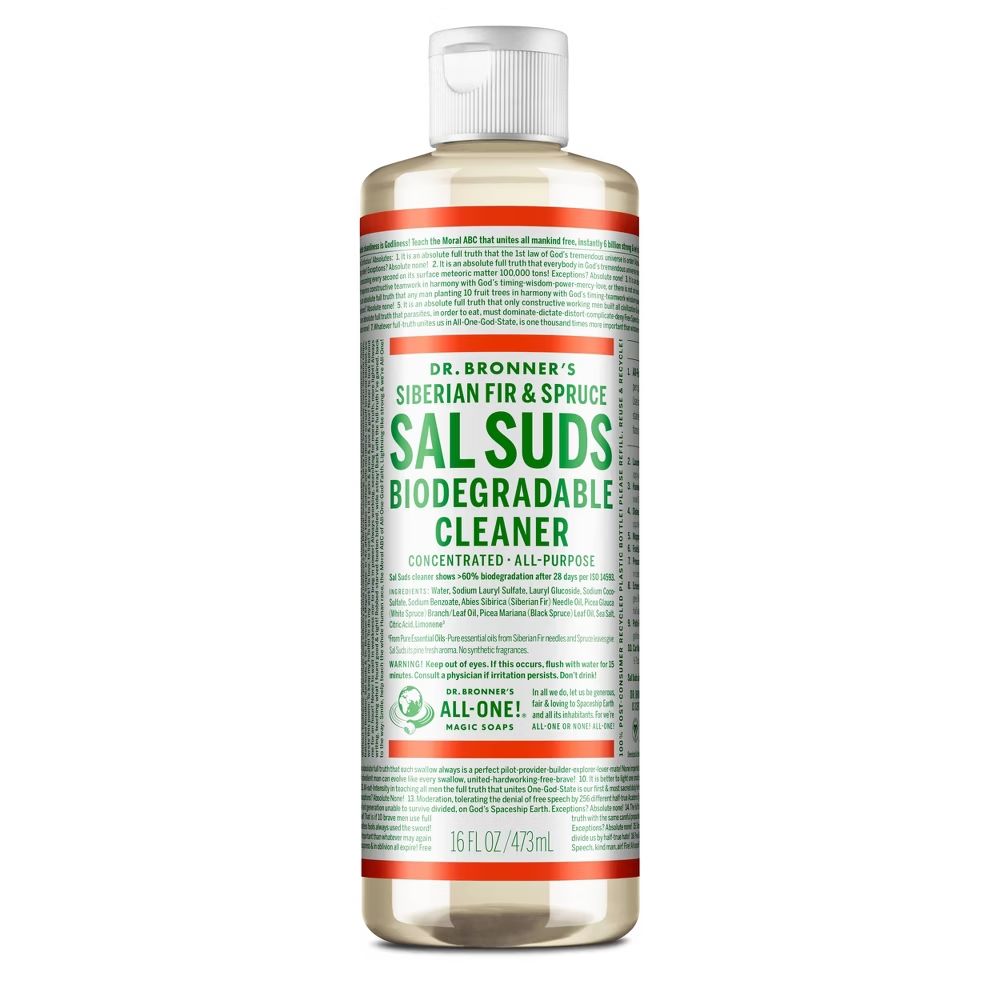 LIMPIADOR ORGANICO BIODEGRADABLE SAL SUDS DR BRONNER'S 16 OZ