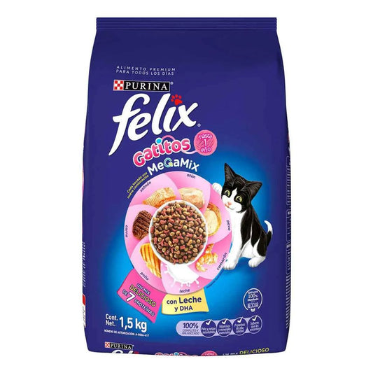 ALIMENTO PARA GATOS MEGAMIX FELIX GATITO 1.5 KG
