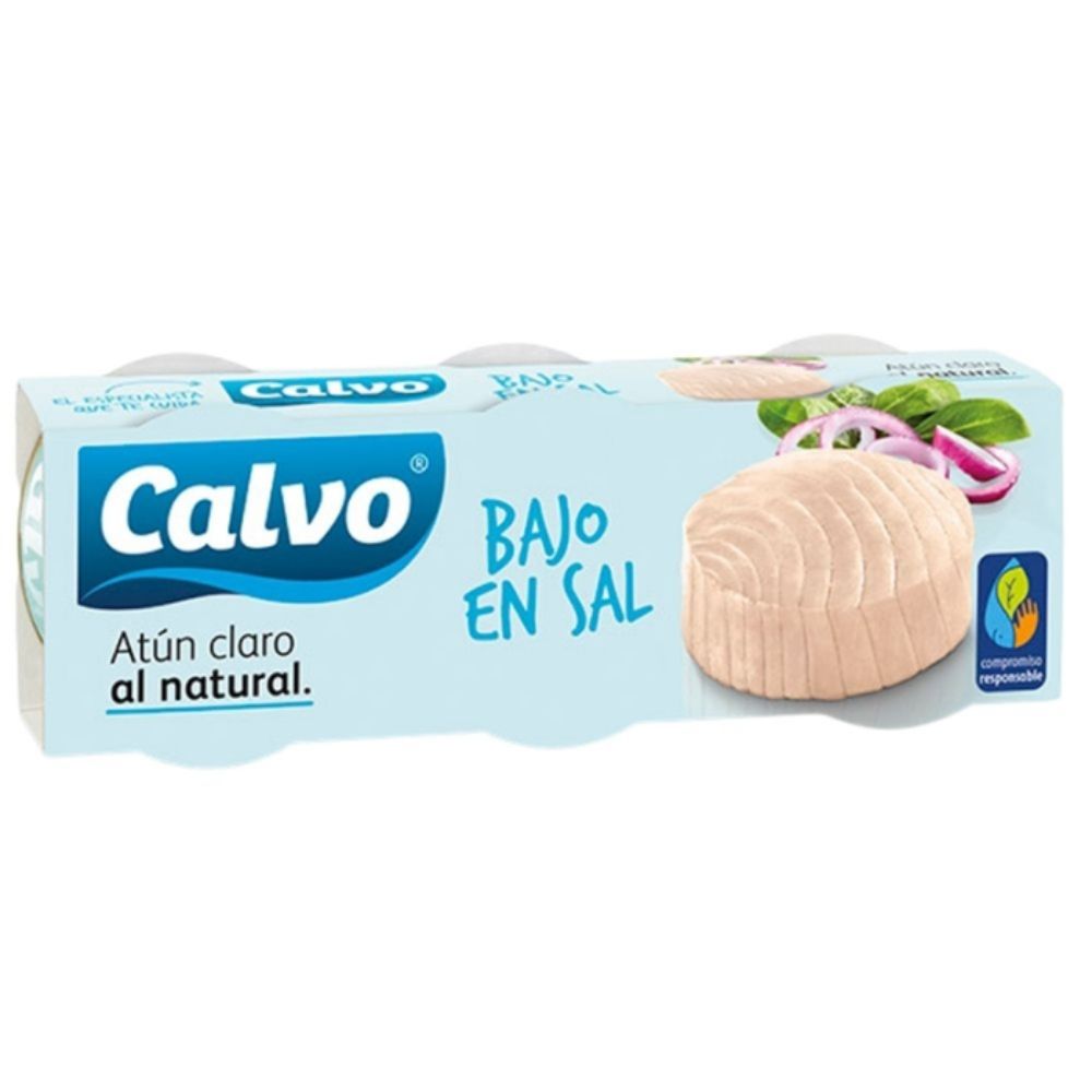 ATUN NATURAL CALVO BAJO EN SAL 3PACK 80GRS