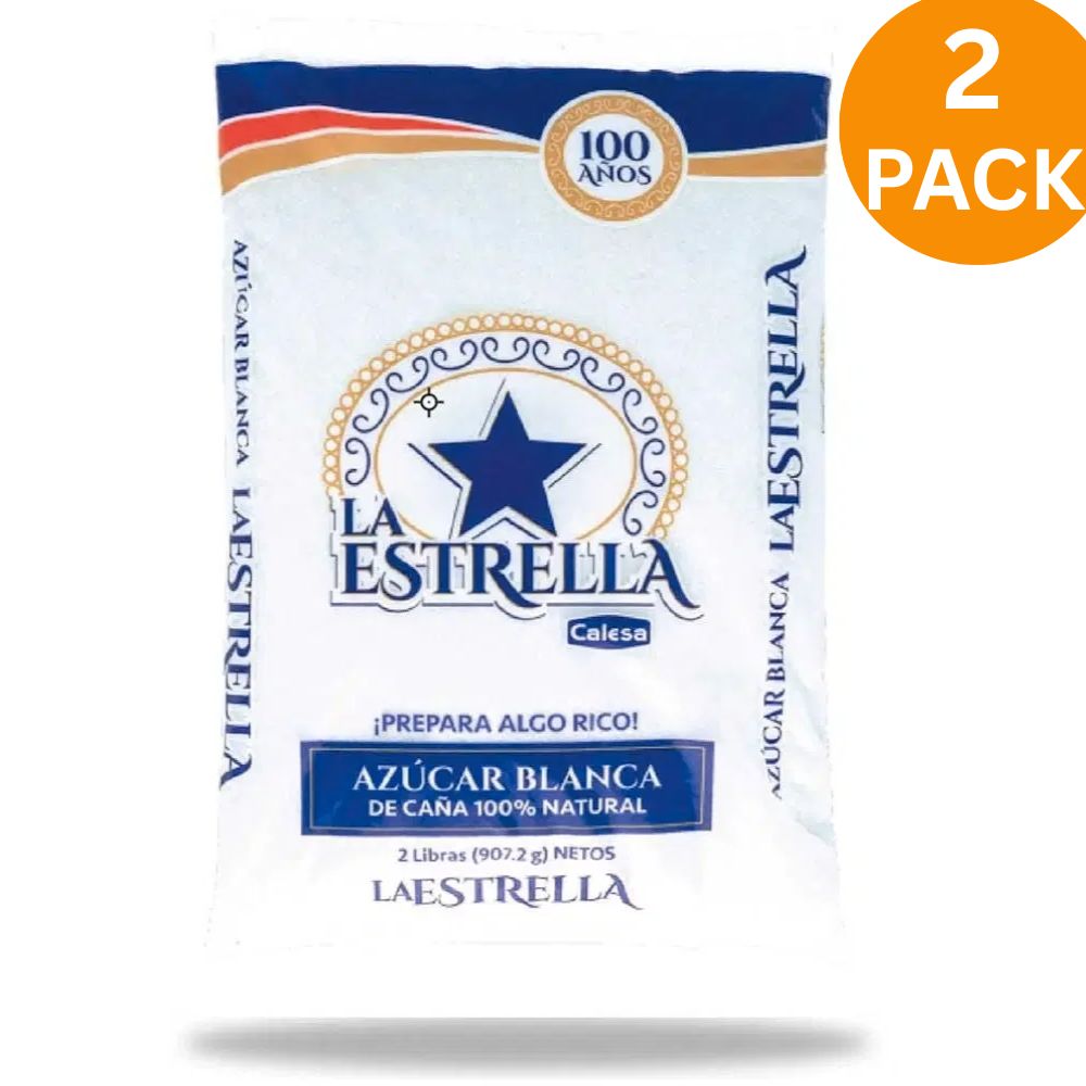AZUCAR BLANCA LA ESTRELLA 2 LBS 2 PACK