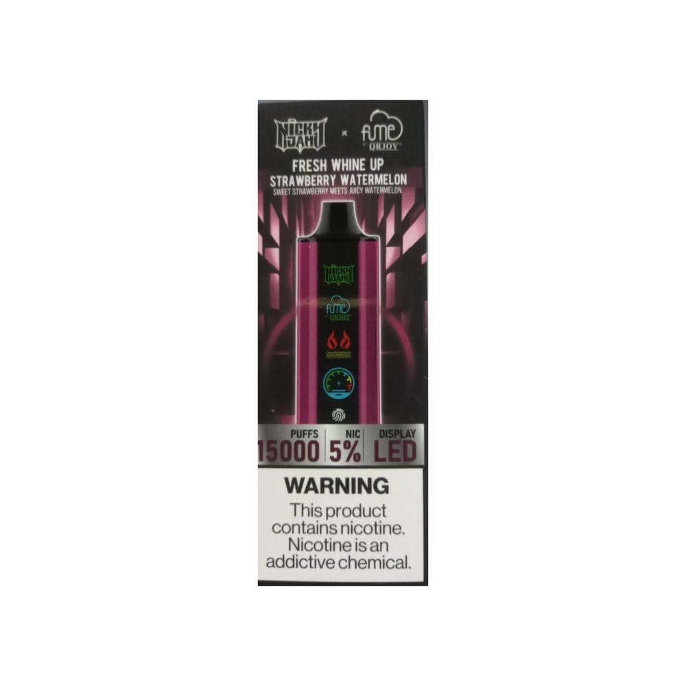 VAPE FUME NICKY JAM STRAWBERRY WATERMELON 15000 PUFFS