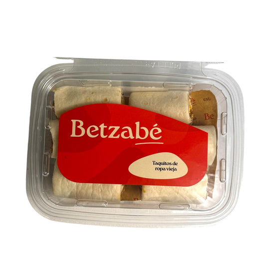 TAQUITOS DE ROPA VIEJA CON FRIJOL Y QUESO BETZABE 12 UND