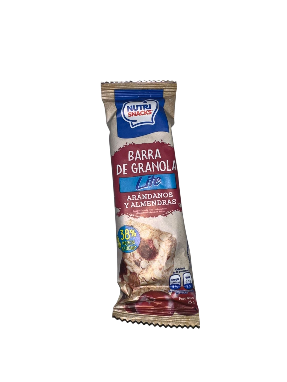 BARRA DE GRANOLA SIN AZUCAR MARACUYA Y CHIA NUTRI SNACKS