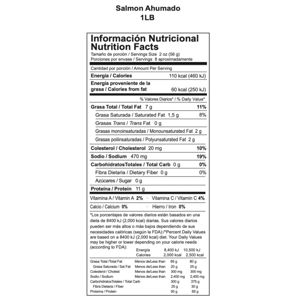 RETAZOS DE SALMON AHUMADO GOURMAR 1 LB
