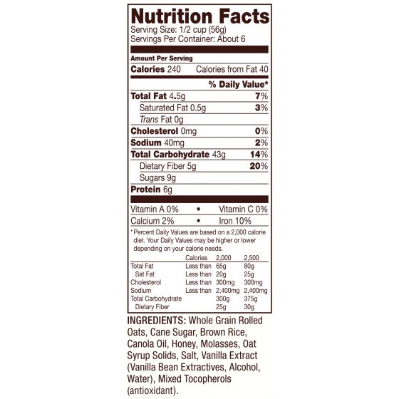 GRANOLA HONEY OAT BOBS RED MILL 12 OZ