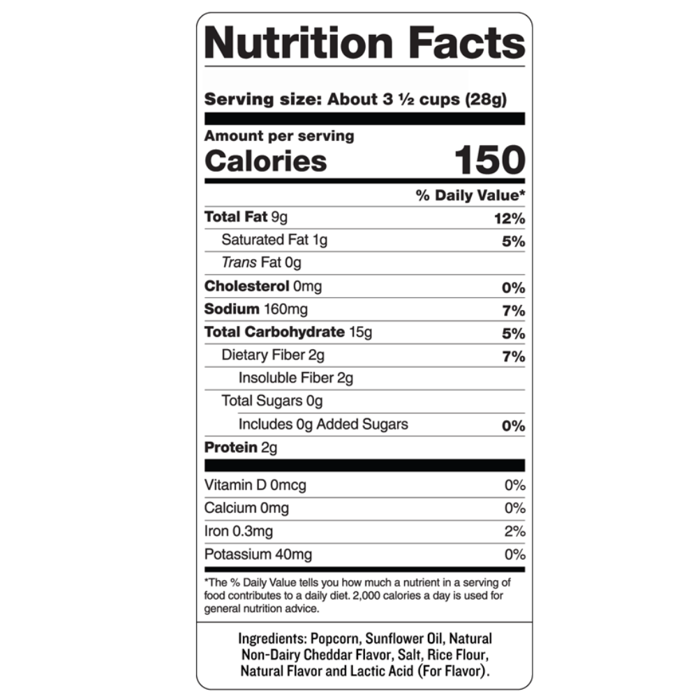 POPCORN SKINNY POP CHEDDAR 1 OZ