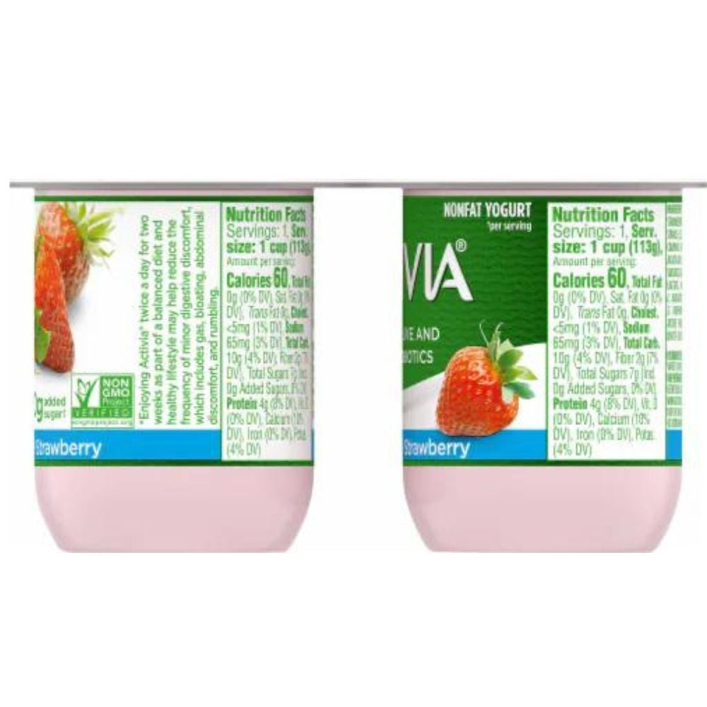 YOGURT DE FRESA LIGHT ACTIVIA 16 OZ 4 PACK
