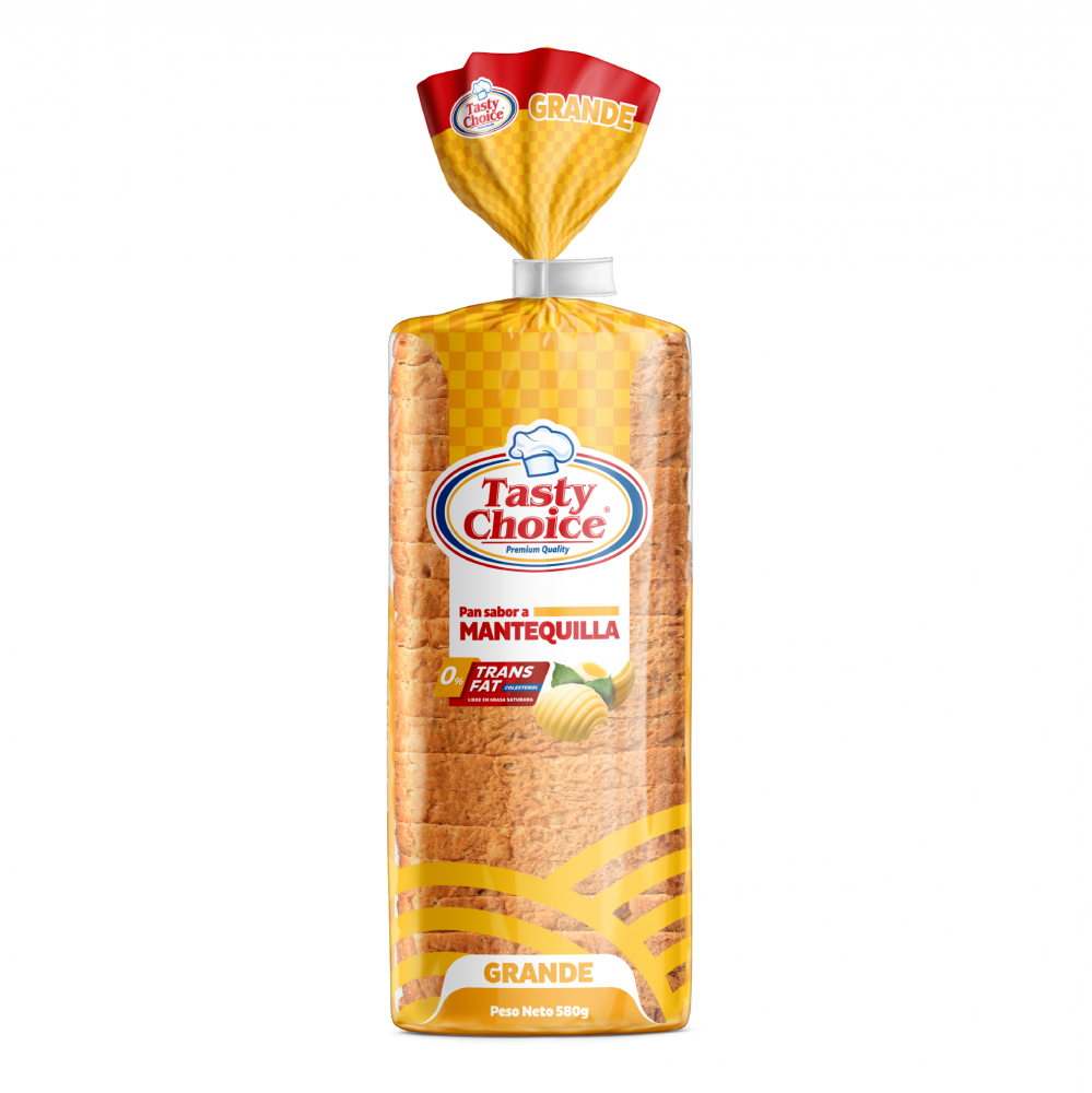 PAN DE MOLDE TASTY CHOICE MANTEQUILLA 580 G