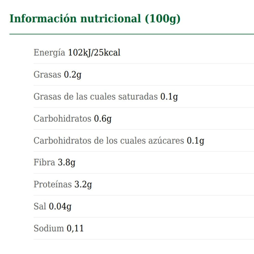 HOJA DE ESPINACA ARDO 1 KG