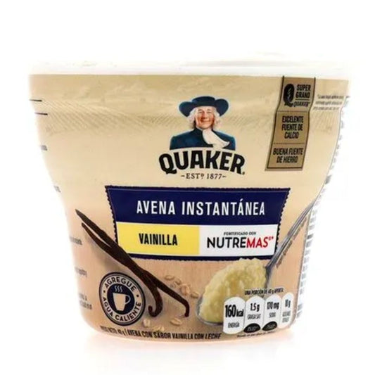 AVENA VAINILLA INSTANTÁNEA EN VASO QUAKER 45 GR