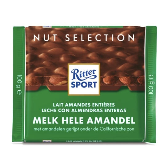 CHOCOLATE DE ALMENDRAS RITTER SPORT 100 GR