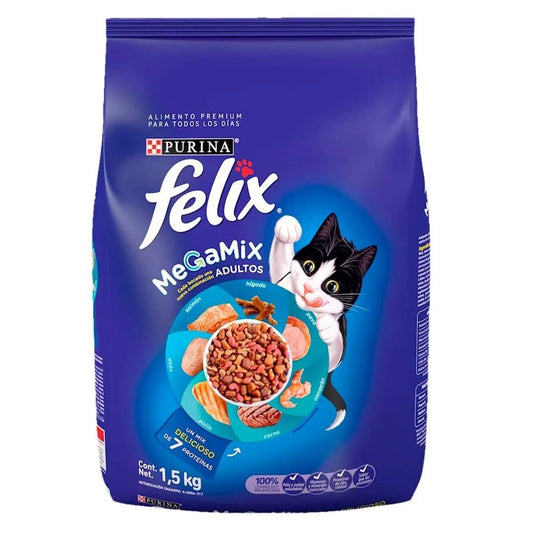 ALIMENTO PARA GATOS ADULTO MEGAMIX FELIX 1.5 KG