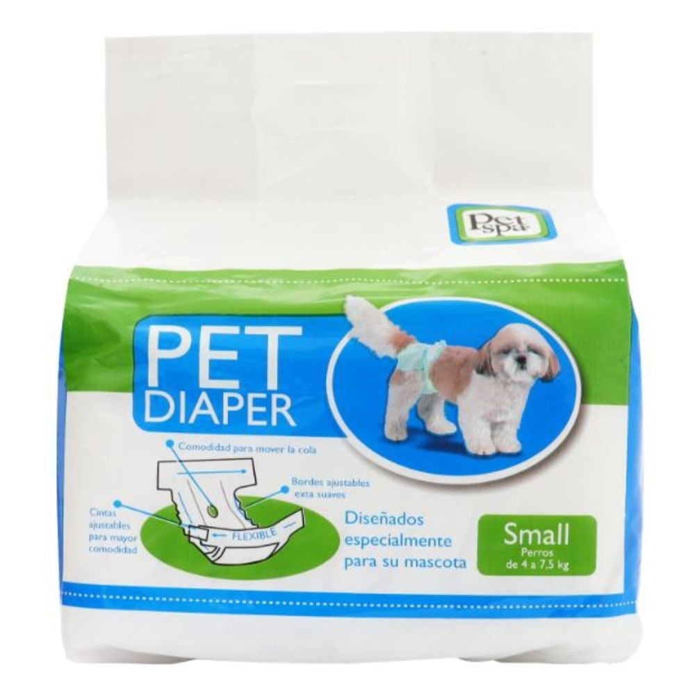 PAÑAL PARA PERRO PET DIAPER TALLA S 10 UND