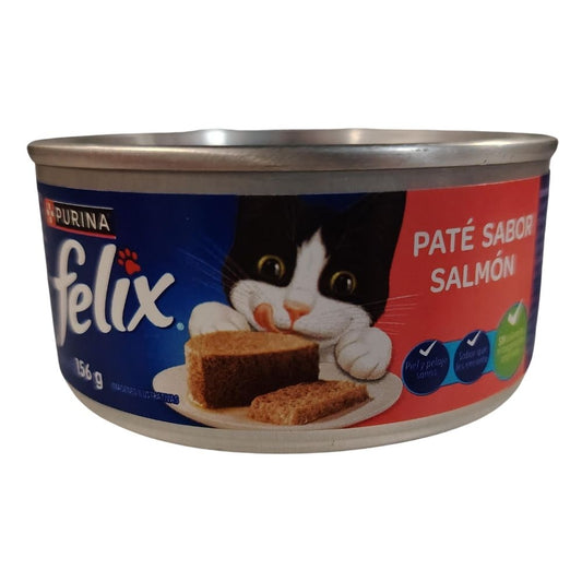 PATE DE SALMON PARA GATO ADULTO LATA FELIX 156 GR