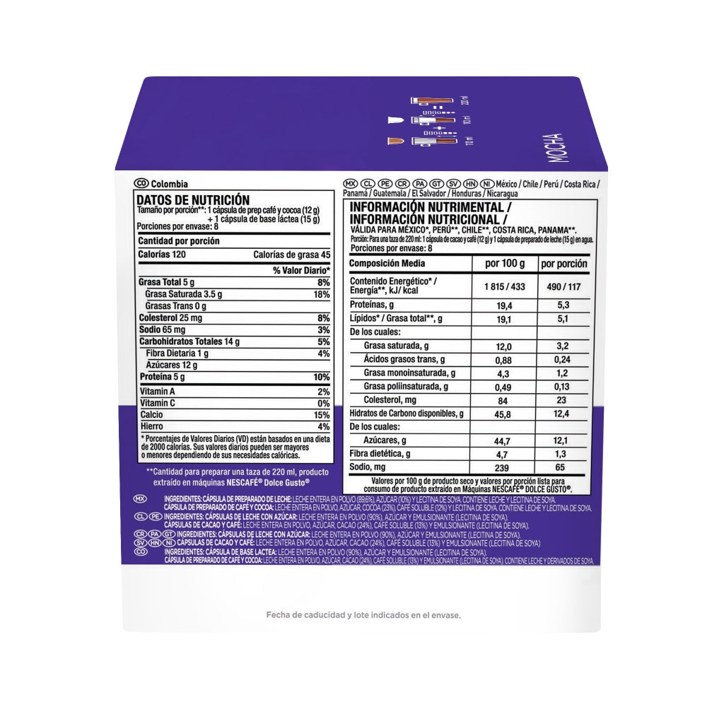 CAFE NESCAFE DOLCE GUSTO MOCHA 16 CAPSULAS