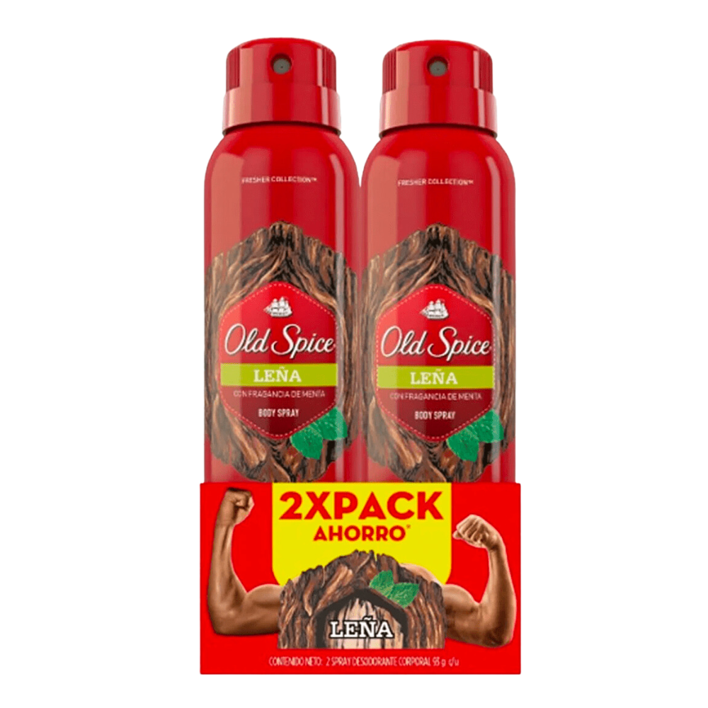 DESODORANTE OLD SPICE DEO SPRAY LEÑA 2 PACK 96 GR