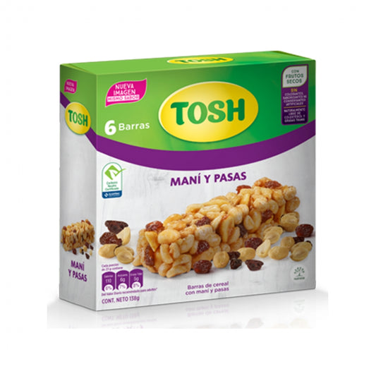 BARRA TOSH DE MANI CON PASAS 138 G