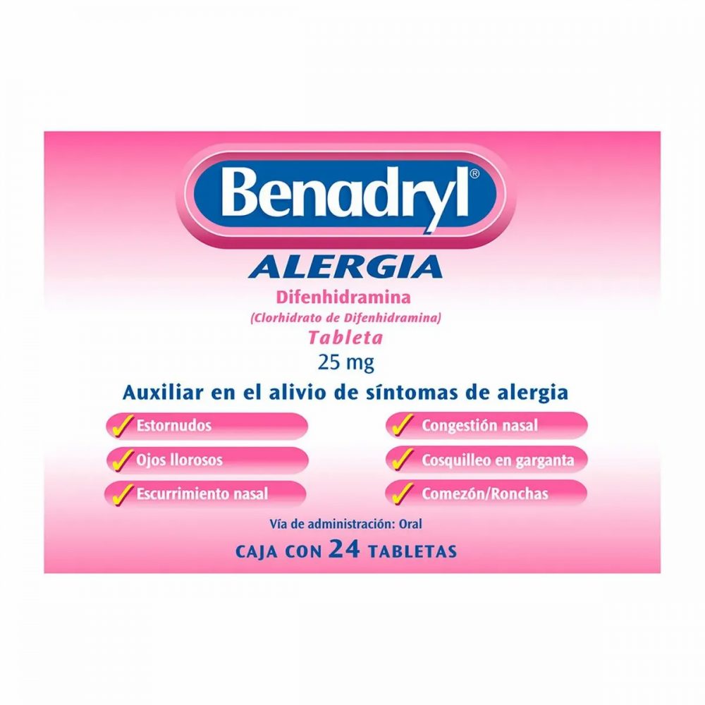 BENADRYL ULTRA 25 MG  CAJA DE 24 TABLETAS